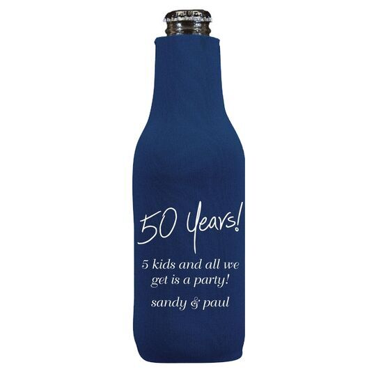Fun 50 Years Bottle Huggers